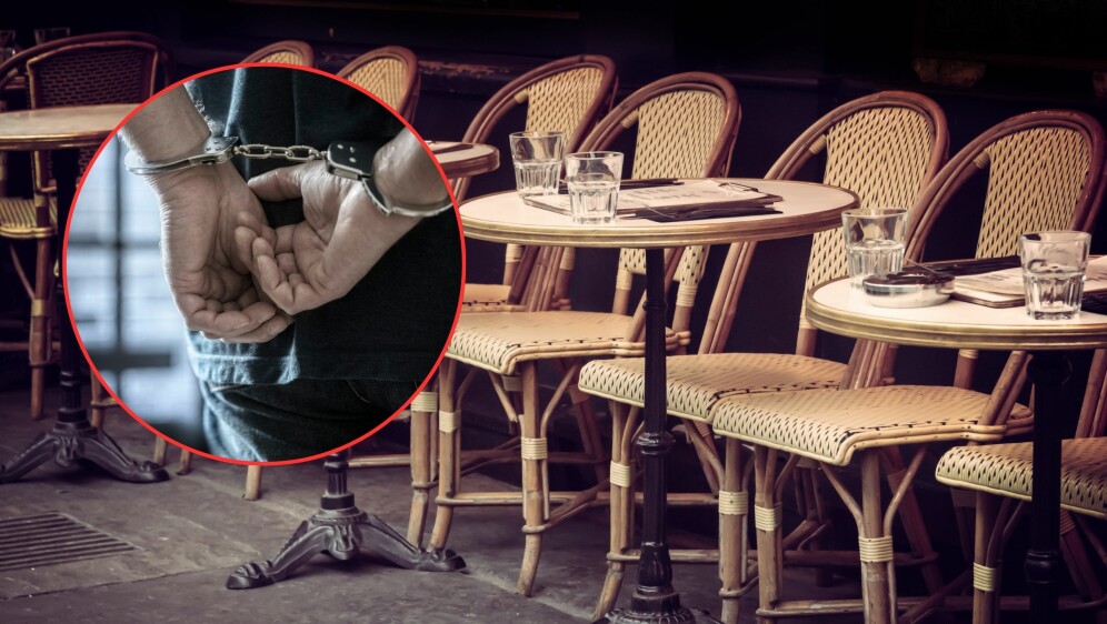 Krađa u kafiću, ilustracija