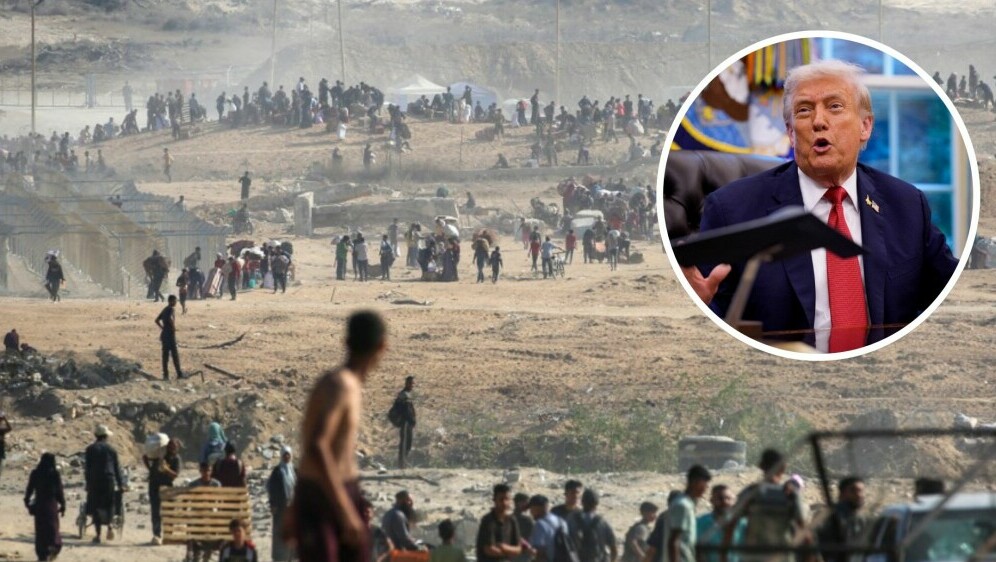 Prizori iz Gaze i Donald Trump