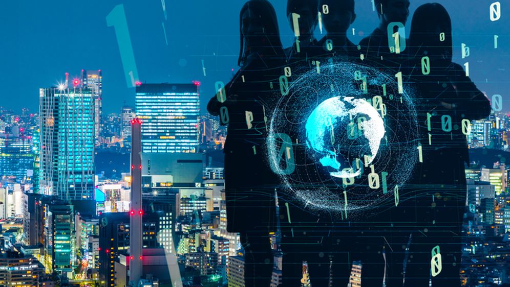 Grupa mladih inženjera, ilustracija